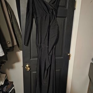 Fashion Nova One Shoulder Black Dress